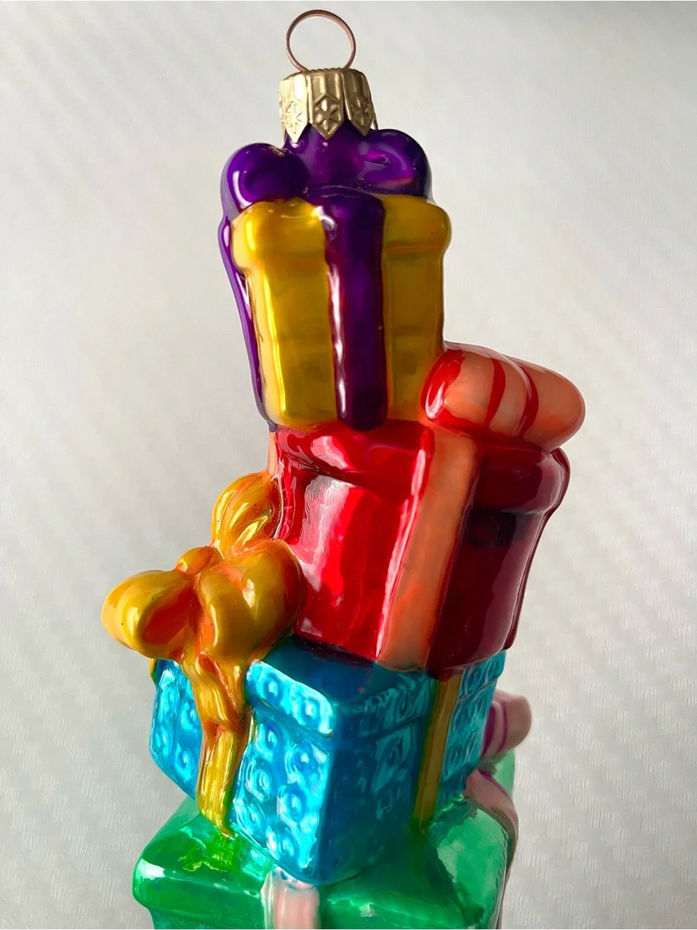 KOMOZJA Tower of Treasures Christmas Decoration Ornament Blown Glass Handpainted